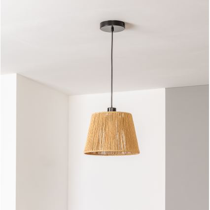 Brilagi - Lámpara colgante LED con cable CERIA BOHO 1xE27/40W/230V Ø 28 cm marrón