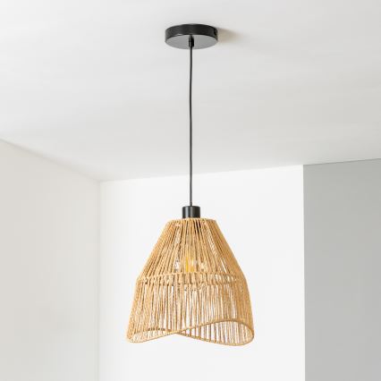 Brilagi - Lámpara colgante LED con cable CERIA BOHO 1xE27/40W/230V Ø 30 cm marrón