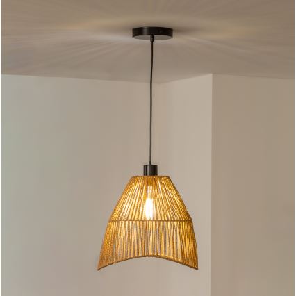 Brilagi - Lámpara colgante LED con cable CERIA BOHO 1xE27/40W/230V Ø 30 cm marrón