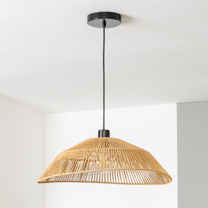Brilagi - Lámpara colgante LED con cable CERIA BOHO 1xE27/40W/230V Ø 50 cm marrón