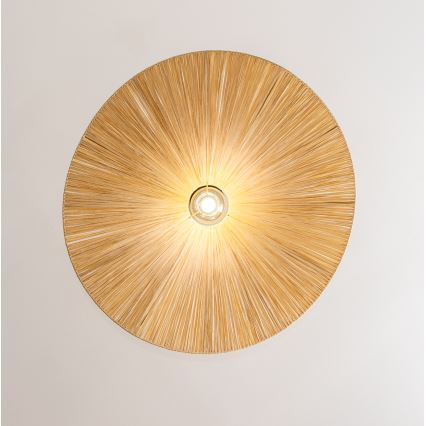 Brilagi - Lámpara colgante LED con cable CERIA BOHO 1xE27/40W/230V Ø 80 cm rafia