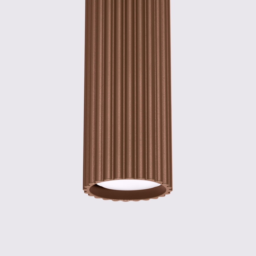 Brilagi - Lámpara colgante LED con cable CRESTO 1xGU10/10W/230V marrón