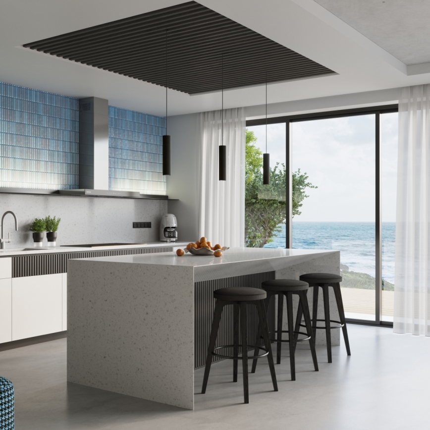 Brilagi - Lámpara colgante LED con cable CRESTO 1xGU10/10W/230V negra