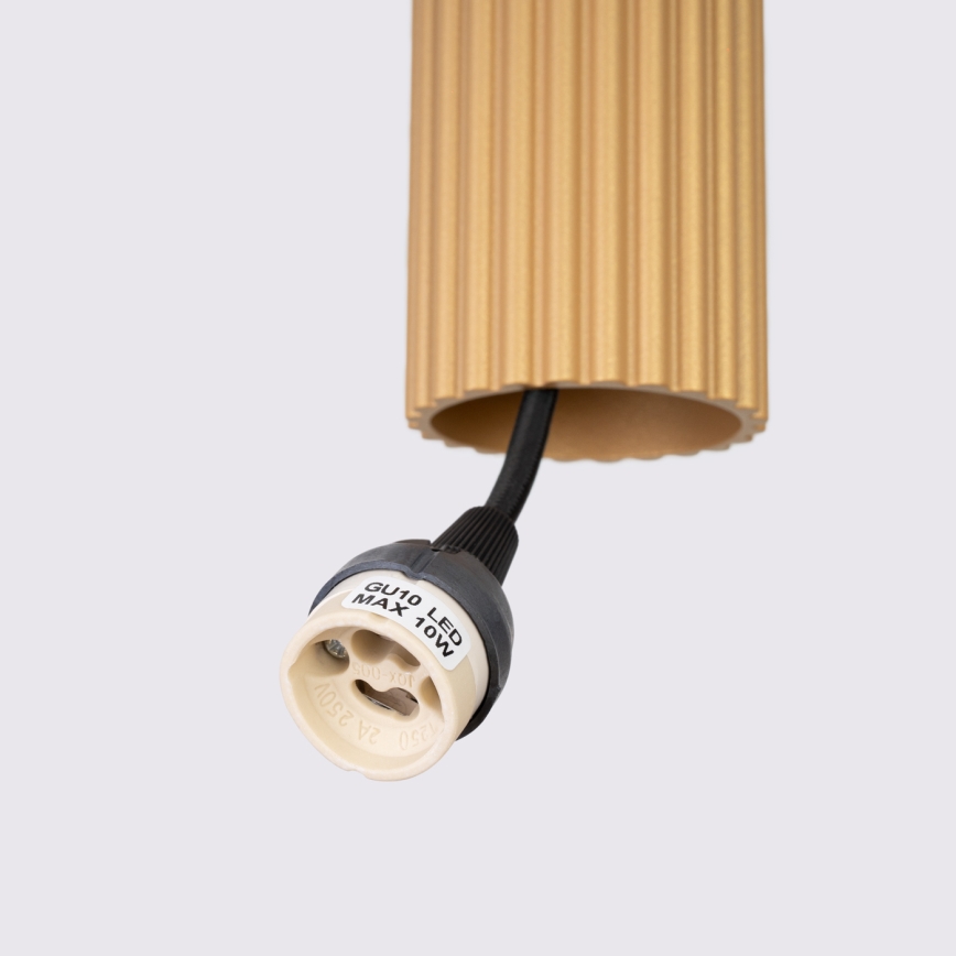 Brilagi - Lámpara colgante LED con cable CRESTO 3xGU10/10W/230V dorada