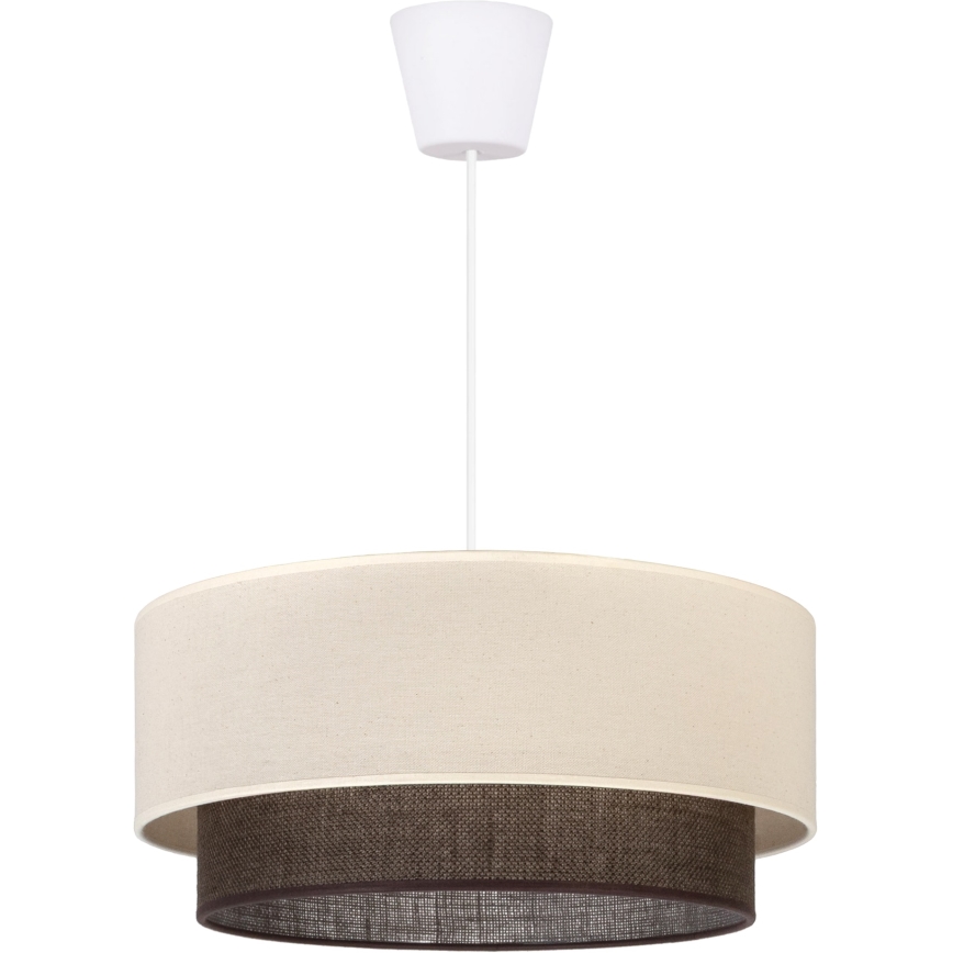 Brilagi - Lámpara colgante LED con cable estilo BOHO 1xE27/15W/230V Ø 40 cm crema/marrón