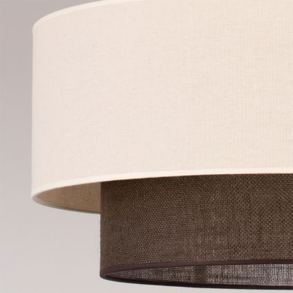 Brilagi - Lámpara colgante LED con cable estilo BOHO, 3x E27/15W/230V, Ø 60 cm, crema/marrón