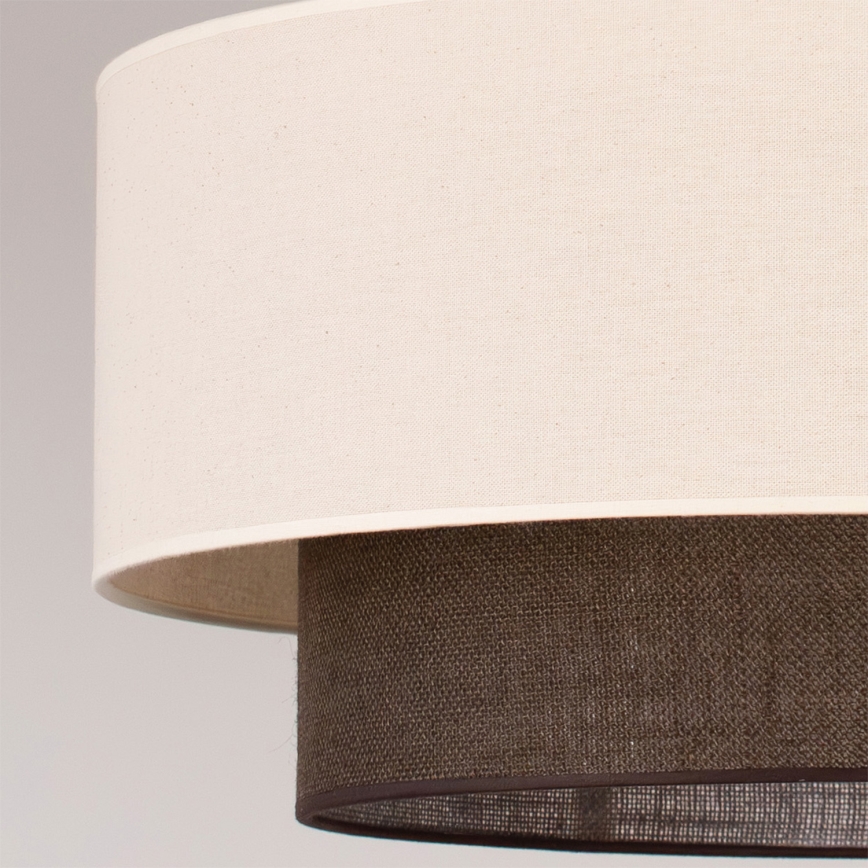 Brilagi - Lámpara colgante LED con cable estilo BOHO, 3x E27/15W/230V, Ø 60 cm, crema/marrón