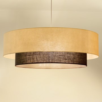 Brilagi - Lámpara colgante LED con cable estilo BOHO 3xE27/15W/230V Ø 80 cm crema/marrón