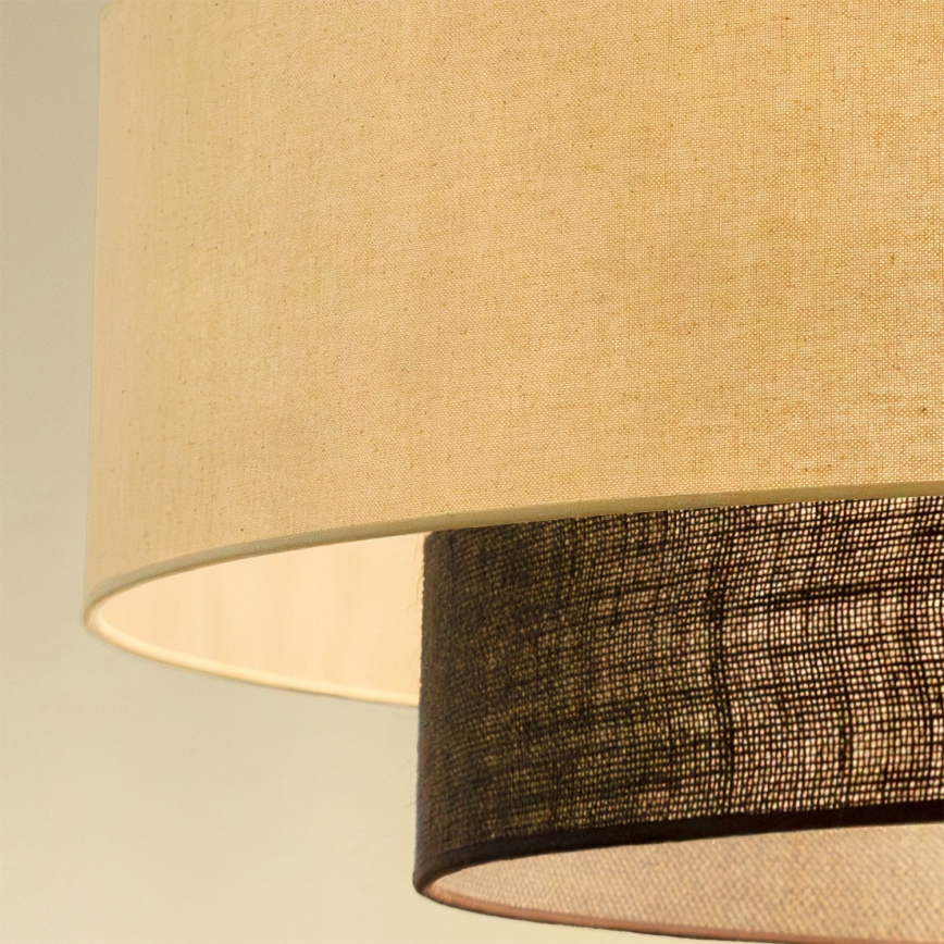 Brilagi - Lámpara colgante LED con cable estilo BOHO 3xE27/15W/230V Ø 80 cm crema/marrón