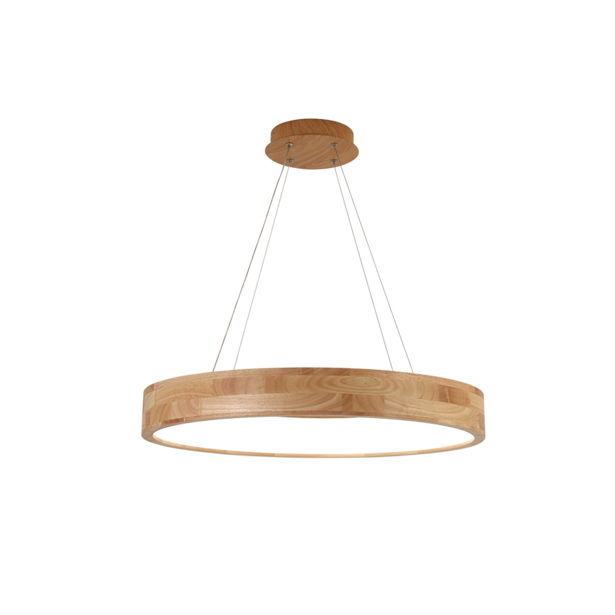Brilagi - Lámpara colgante LED suspendida por cable FALCON WOOD, 40 W, 230 V, 3000/4000/6000 K, Ø 60 cm, madera