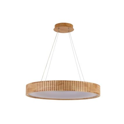 Brilagi - Lámpara colgante LED suspendida por cable FALCON WOOD MODERN LED/40W/230V 3000/4000/6000K, diámetro 60 cm, acabado en madera