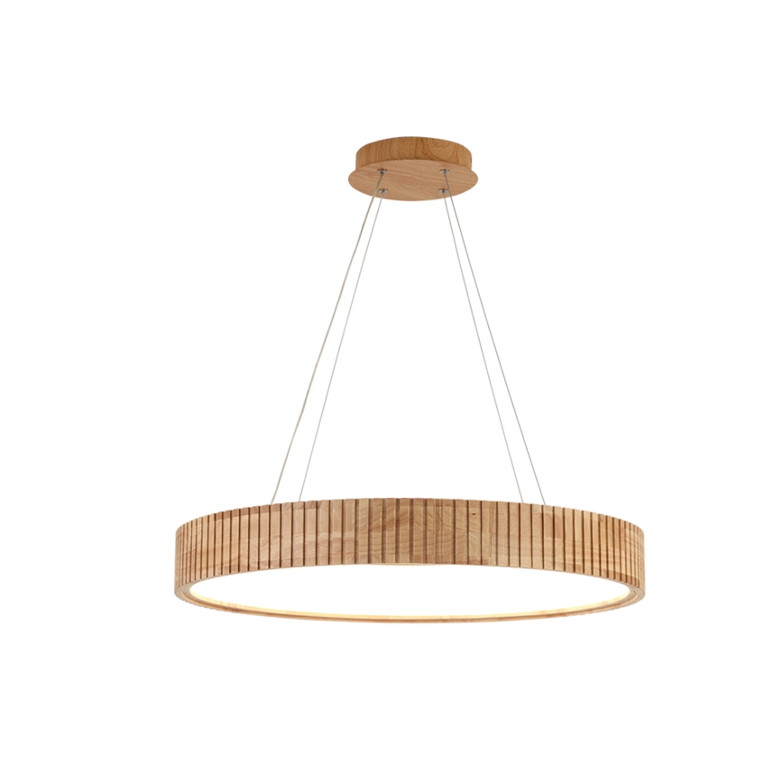 Brilagi - Lámpara colgante LED suspendida por cable FALCON WOOD MODERN LED/40W/230V 3000/4000/6000K, diámetro 60 cm, acabado en madera