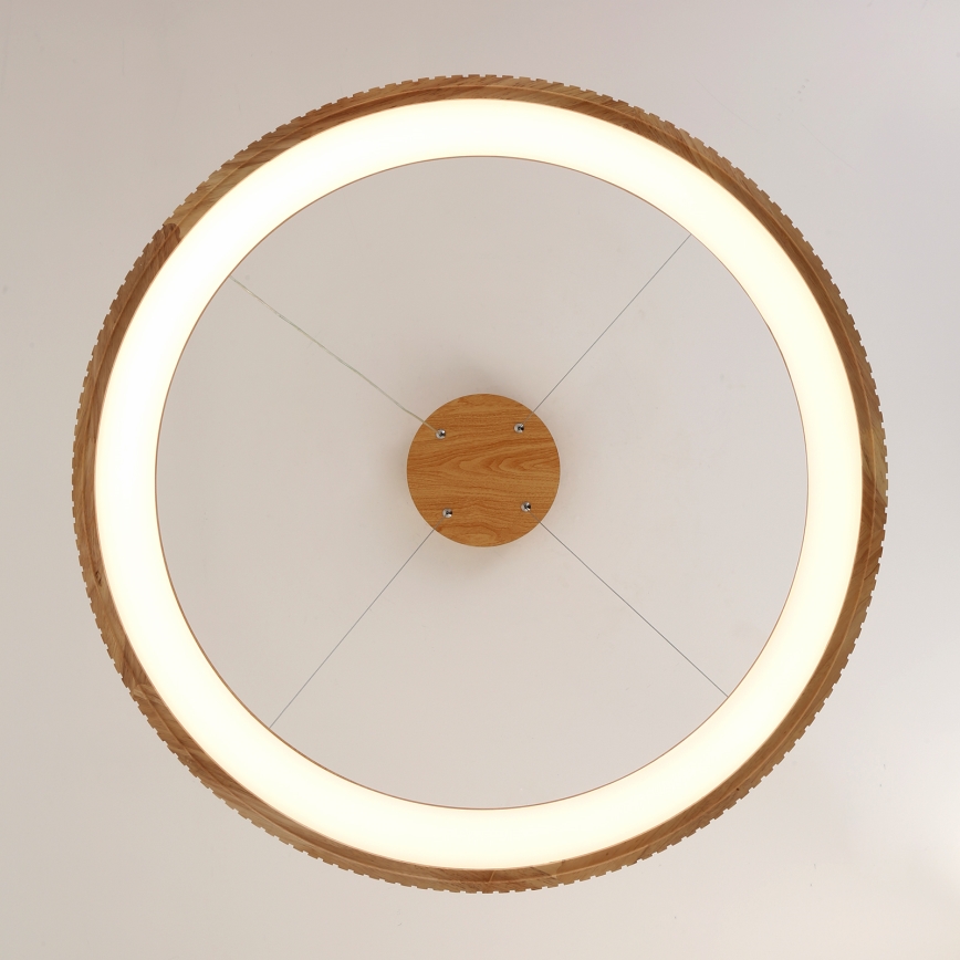 Brilagi - Lámpara colgante LED con cable FALCON WOOD MODERN LED/60W/230V 3000/4000/6000K Ø 80 cm madera