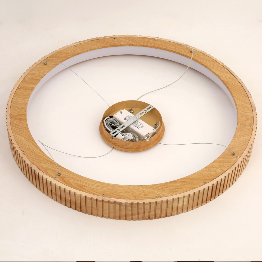 Brilagi - Lámpara colgante LED con cable FALCON WOOD MODERN LED/60W/230V 3000/4000/6000K Ø 80 cm madera