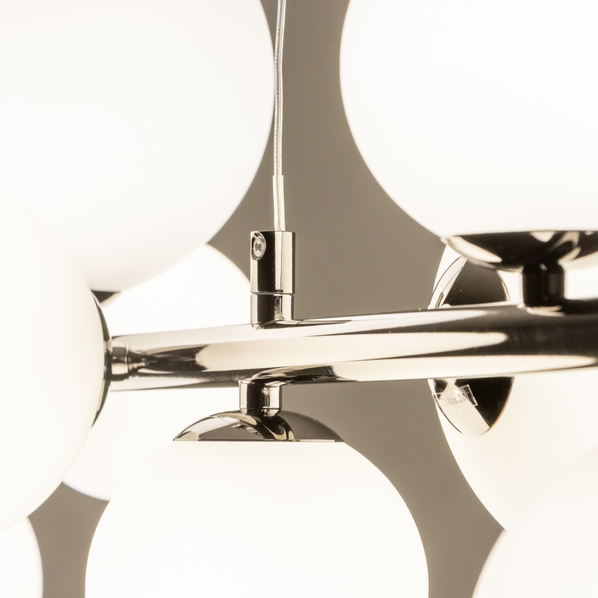 Brilagi - Lámpara colgante LED con cable MILLA 10xG9/3W/230V negro cromado/blanco