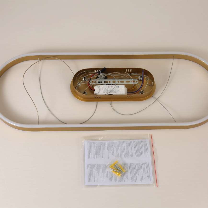 Brilagi - Lámpara colgante LED con cable PONDIE LED/44W/230V 80x30 cm dorada