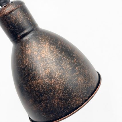 Brilagi - Lámpara colgante LED con cable RIDDY 1xE27/60W/230V cobre/pátina