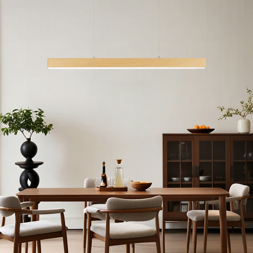 Brilagi - Lámpara colgante LED con cable SLEEKLINE LED/40W/230V 3000/4500/6000K acabado roble