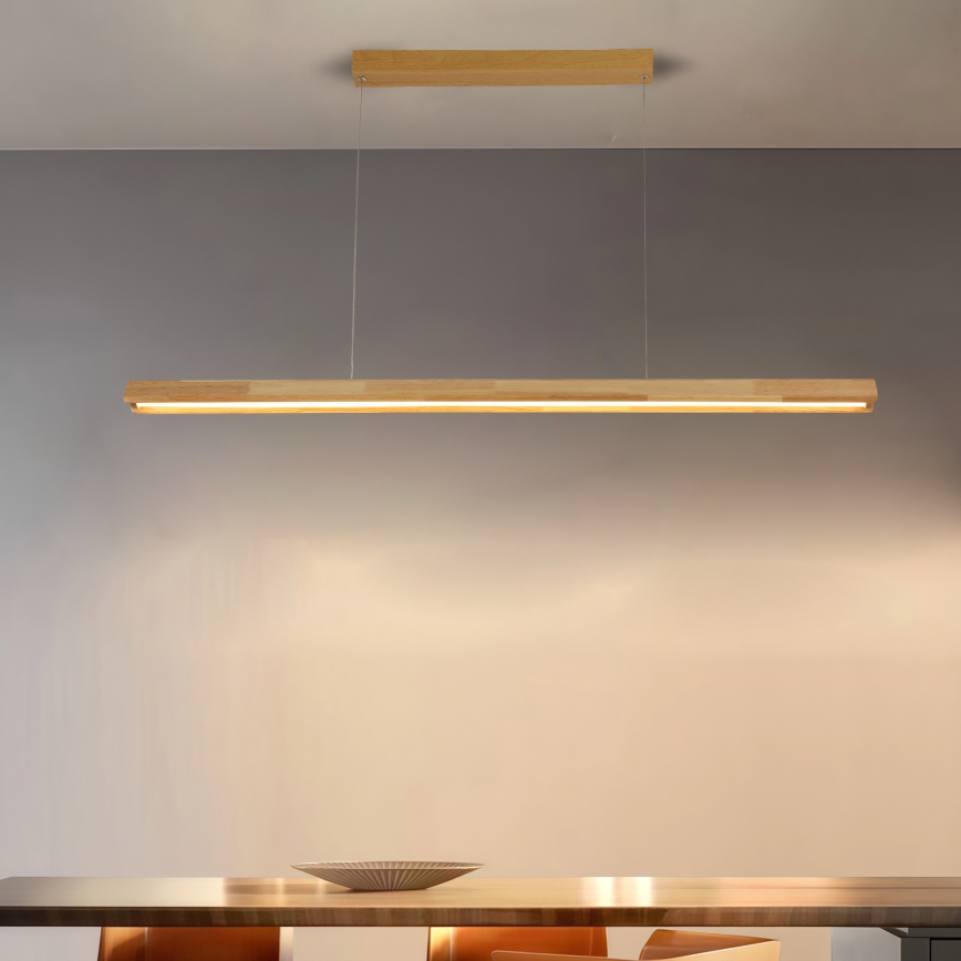 Brilagi - Lámpara colgante LED con cable UMEA WOOD LED/30W/230V 120 cm madera