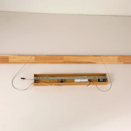 Brilagi - Lámpara colgante LED con cable UMEA WOOD LED/30W/230V 120 cm madera