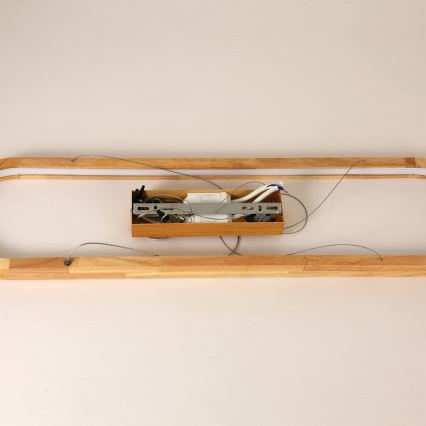 Brilagi - Lámpara colgante LED con cable UMEA WOOD LED/40W/230V 90x22 cm madera