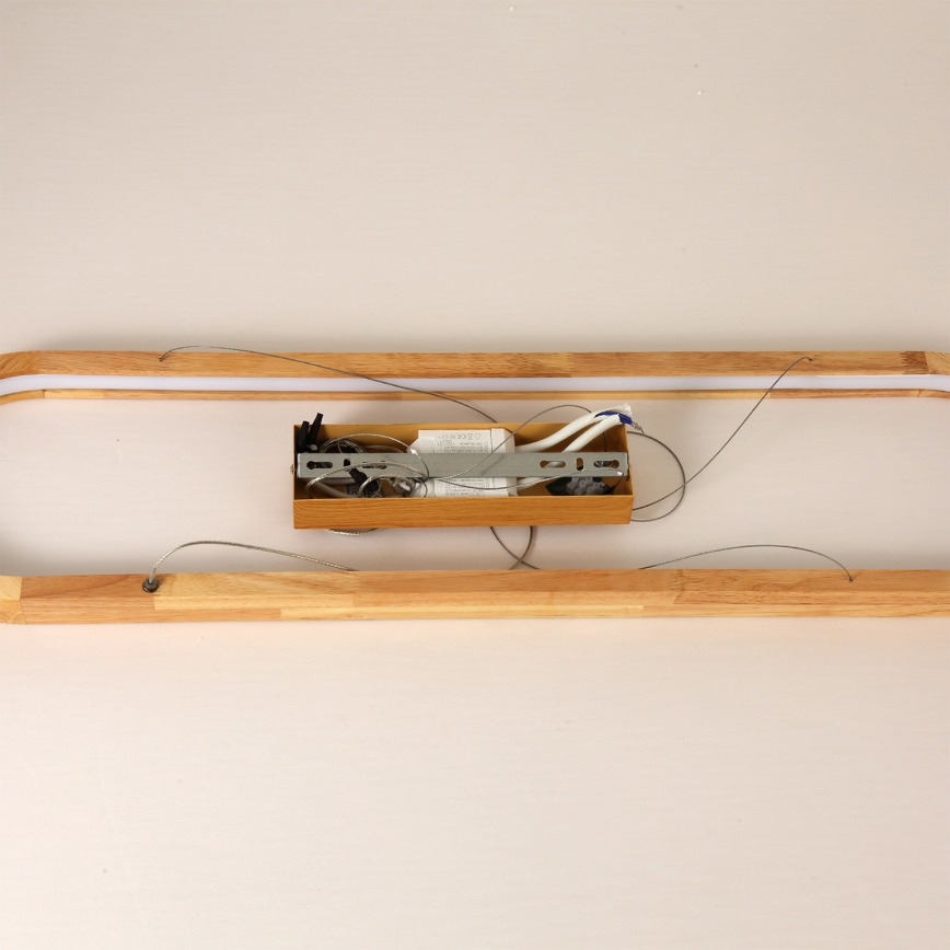 Brilagi - Lámpara colgante LED con cable UMEA WOOD LED/40W/230V 90x22 cm madera