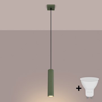 Brilagi - Lámpara colgante LED CRESTO 1xGU10/10W/230V verde