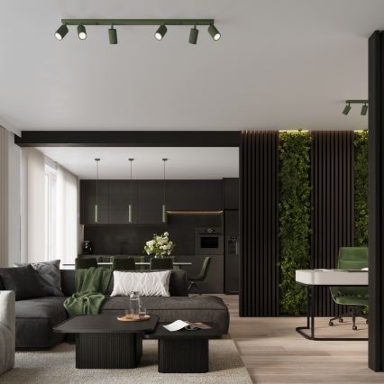 Brilagi - Lámpara colgante LED CRESTO 1xGU10/10W/230V verde