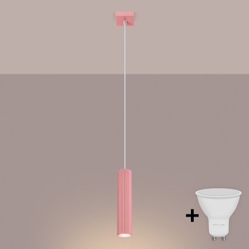 Brilagi - Lámpara colgante LED CRESTO con cable 1xGU10/10W/230V, rosa