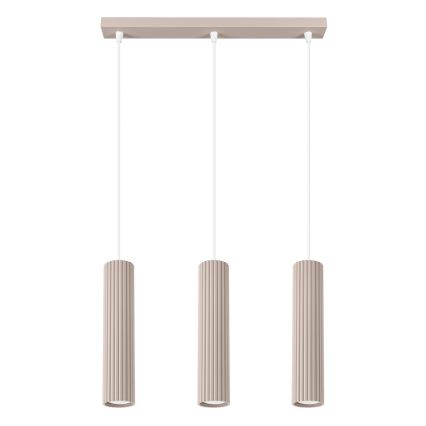 Brilagi - Lámpara colgante LED CRESTO con cable 3xGU10/10W/230V taupe
