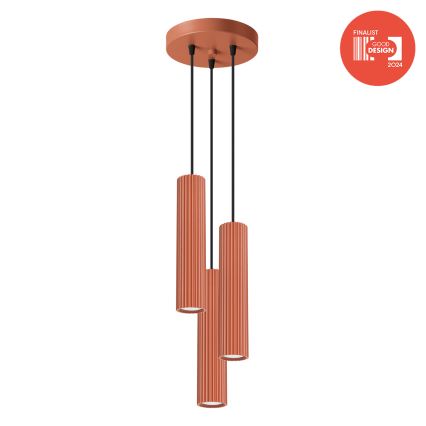 Brilagi - Lámpara colgante LED CRESTO con suspensión por cable 3xGU10/10W/230V roja