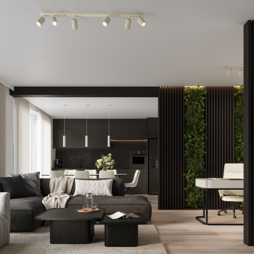 Brilagi - Lámpara colgante LED CRESTO en cable 1xGU10/10W/230V color crema