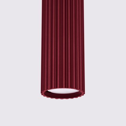 Brilagi - Lámpara colgante LED CRESTO sobre cable 1xGU10/10W/230V burdeos