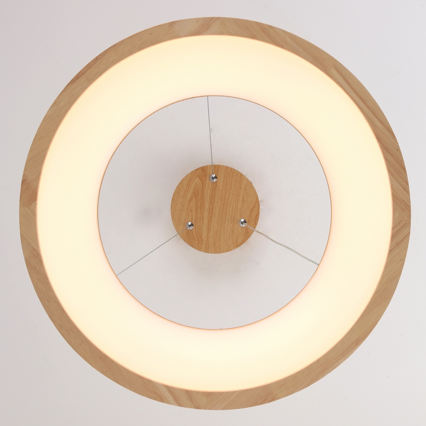 Brilagi - Lámpara colgante LED suspendida por cable FALCON WOOD LED/30W/230V 3000/4000/6000K, Ø 45 cm, madera