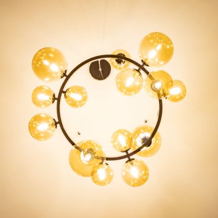 Brilagi - Lámpara colgante LED MILLA con cables 15xG9/3W/230V negro cromado/dorado