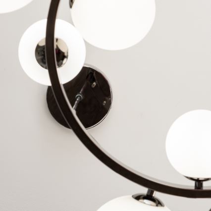 Brilagi - Lámpara colgante LED MILLA, suspendida en cable, 15xG9/3W/230V, negro cromado/blanco