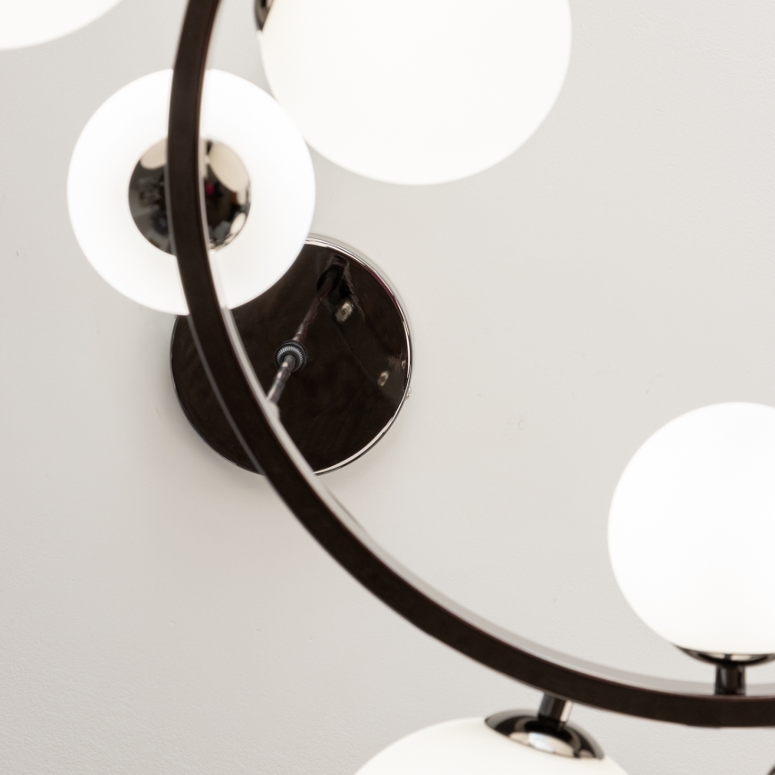 Brilagi - Lámpara colgante LED MILLA, suspendida en cable, 15xG9/3W/230V, negro cromado/blanco