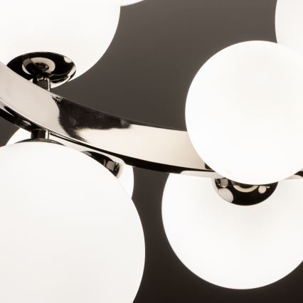 Brilagi - Lámpara colgante LED MILLA, suspendida en cable, 15xG9/3W/230V, negro cromado/blanco