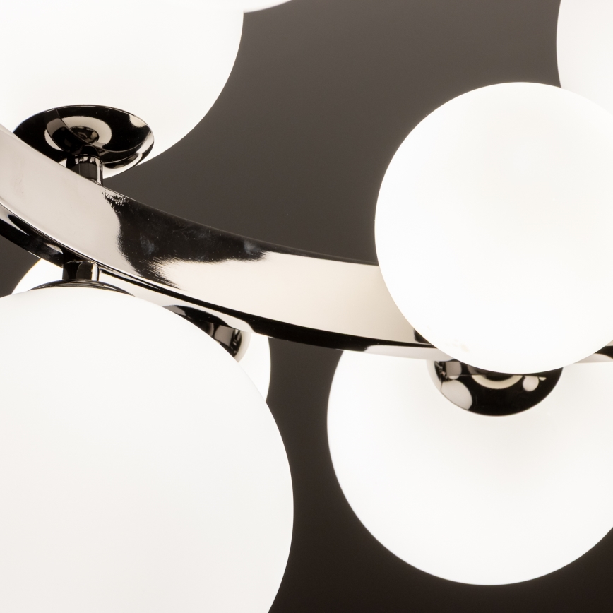 Brilagi - Lámpara colgante LED MILLA, suspendida en cable, 15xG9/3W/230V, negro cromado/blanco