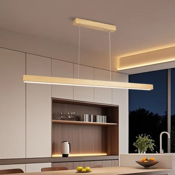 Brilagi - Lámpara colgante LED OAK LED/30W/230V 3000/4500/6000K roble