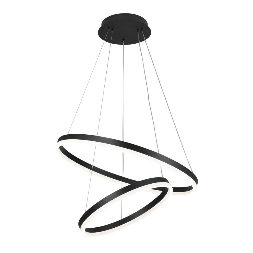 Brilagi - Lámpara colgante LED regulable con cable CIRCLE LED/70W/230V 3000-6500K Ø 60 cm negra + mando a distancia