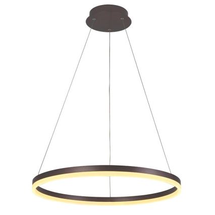 Brilagi - Lámpara colgante LED regulable suspendida por cable CIRCLE LED/42W/230V 3000-6500K Ø 60 cm marrón + mando a distancia