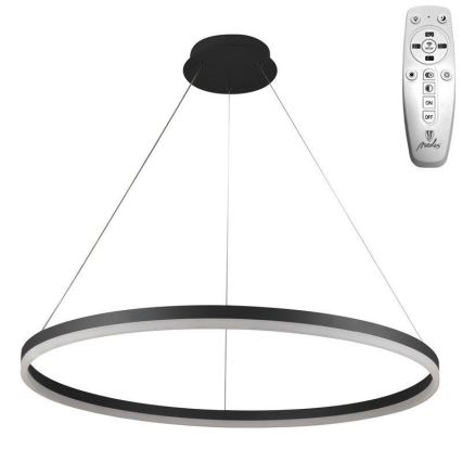 Brilagi - Lámpara colgante LED regulable suspendida en cable CIRCLE LED/55W/230V 3000-6500K Ø 80 cm negra + mando a distancia