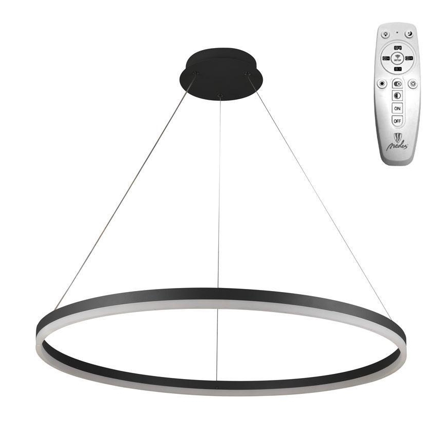 Brilagi - Lámpara colgante LED regulable suspendida en cable CIRCLE LED/55W/230V 3000-6500K Ø 80 cm negra + mando a distancia