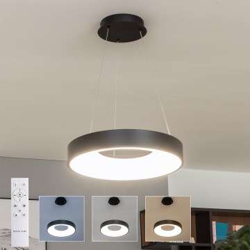 Brilagi - Lámpara colgante LED regulable con cable FALCON II LED/67W/230V 3000-6500K diámetro 40 cm negra + mando a distancia