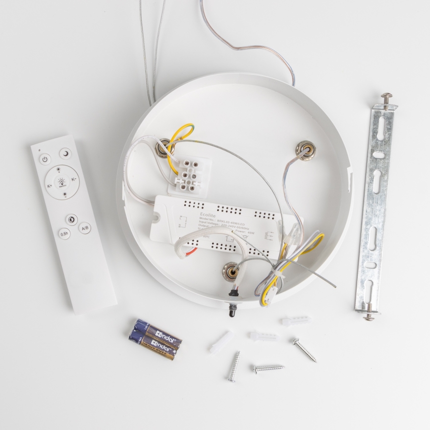 Brilagi - Lámpara colgante LED regulable con cable FALCON LED/80W/230V 3000-6500K Ø 60 cm blanca + mando a distancia