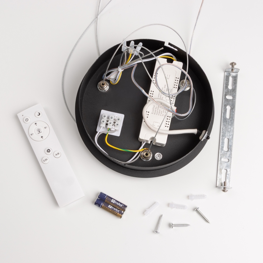 Brilagi - Lámpara colgante LED regulable con cable FALCON LED/80W/230V 3000-6500K diámetro 60 cm negro + mando a distancia