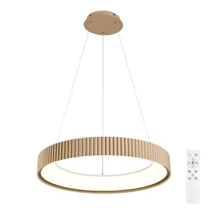 Brilagi - Lámpara colgante LED regulable con cable FALCON MODERN LED/54W/230V 3000-6500K diámetro 60 cm beige + control remoto