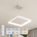 Brilagi - Lámpara colgante LED regulable con cable FALCON SLIM LED/50W/230V 3000-6500K 50x50 cm blanca + mando a distancia
