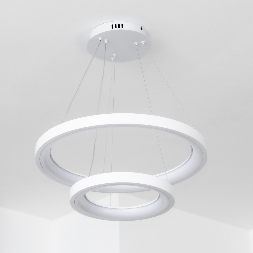 Brilagi - Lámpara colgante LED regulable suspendida por cable FALCON SLIM LED/68W/230V 3000-6500K, diámetro 50 cm, color blanco, con mando a distancia